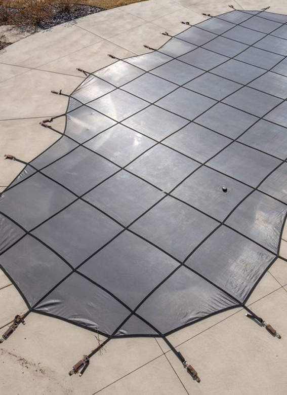 Swimming pool safety cover illustration